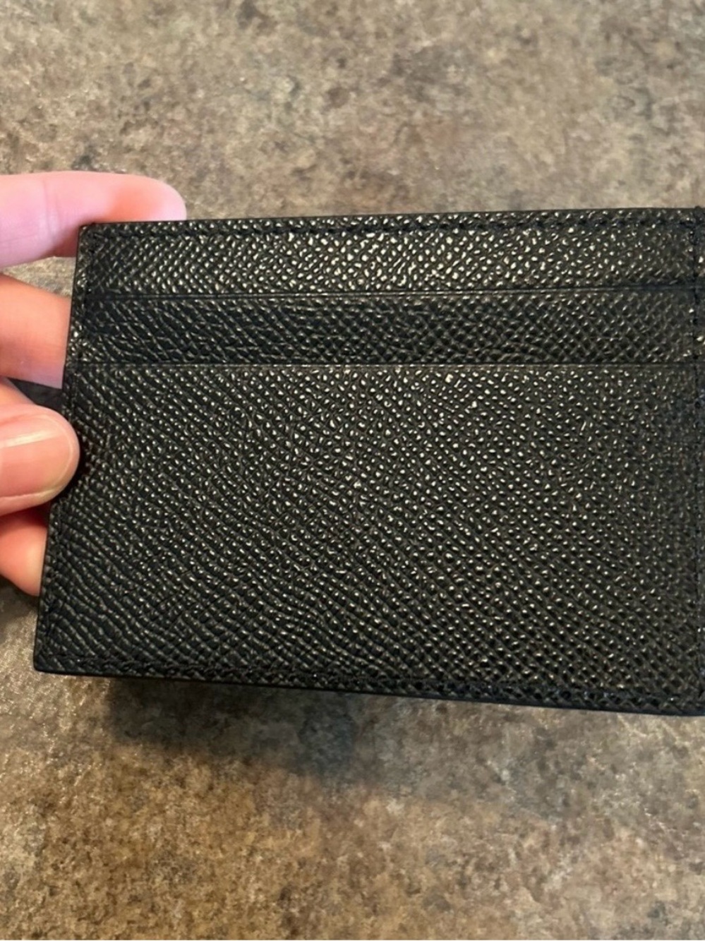 Burberry Black Textured Leather Card Case - Picture 3 of 9